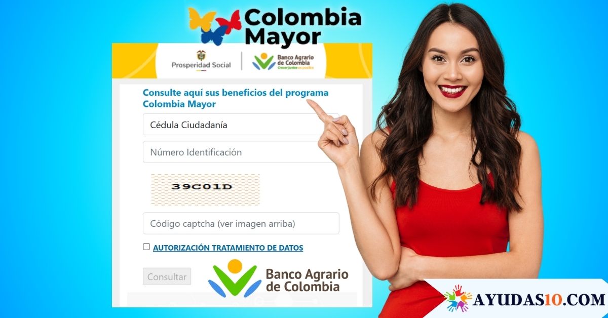 Adulto mayor recibiendo subsidio de Colombia Mayor en punto del Banco Agrario