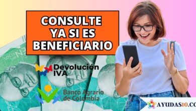 Mujer colombiana feliz tras confirmar que recibirá la Devolución del IVA en junio de 2025