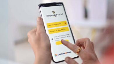 Pantalla del celular con la app Prosperidad Social abierta