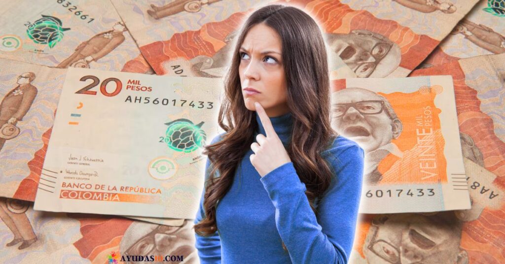 Billete colombiano de $20.000 con serial AE14533259