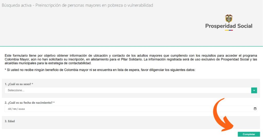 Preinscripción de personas mayores en pobreza o vulnerabilidad