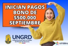 Inician pagos del bono UNGRD septiembre 2025