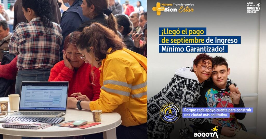Inician los pagos del Ingreso Mínimo Garantizado en septiembre 2025 en Bogotá