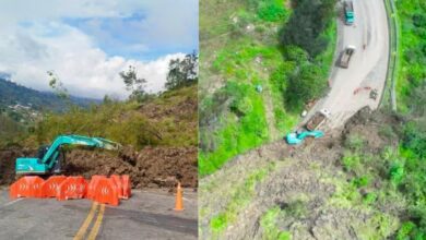 Derrumbe en el kilómetro 18 de la Vía al Llano mantiene cierre indefinido