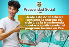 beneficiario del programa Jóvenes en Paz