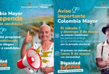 Aviso de Prosperidad Social sobre el cierre de puntos de pago de Colombia Mayor durante el fin de semana de elecciones