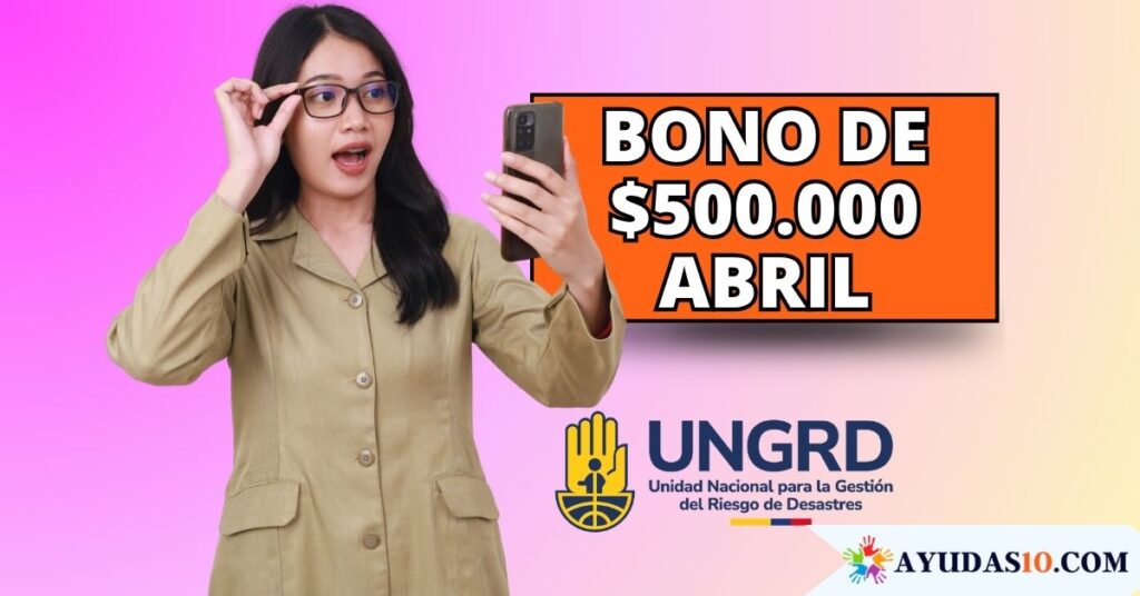 Ciudadano consultando el pago del bono de 500 mil pesos de la UNGRD