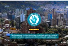 Interfaz de la plataforma Mapa Social Bogotá
