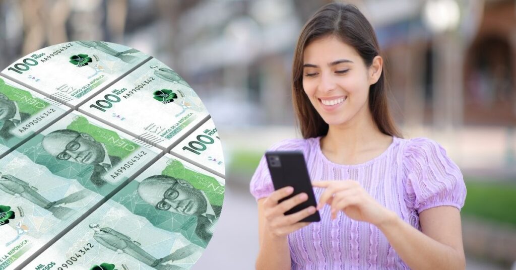 Beneficiaria de Renta Ciudadana realizando el cobro de su giro de renta ciudadana