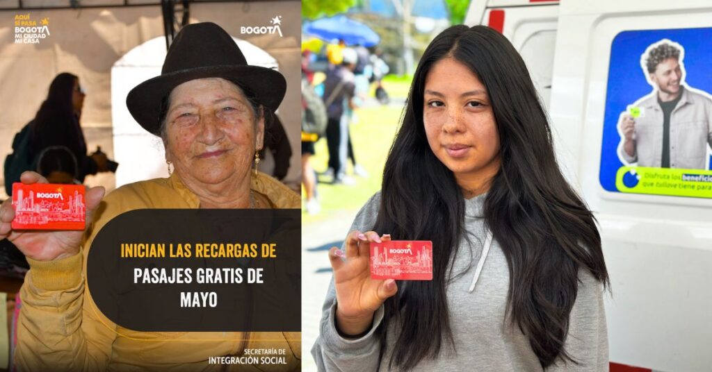 Persona validando la tarjeta TuLlave personalizada en una estación de TransMilenio para recibir pasajes gratis