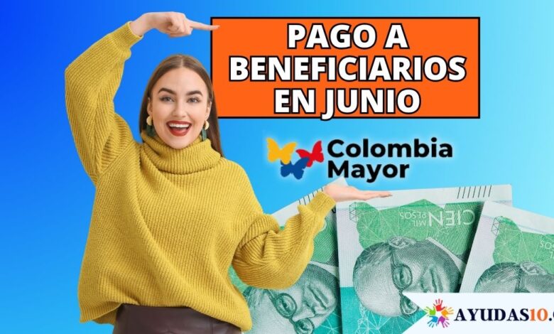 beneficiarios cobrando el subsidio de Colombia Mayor