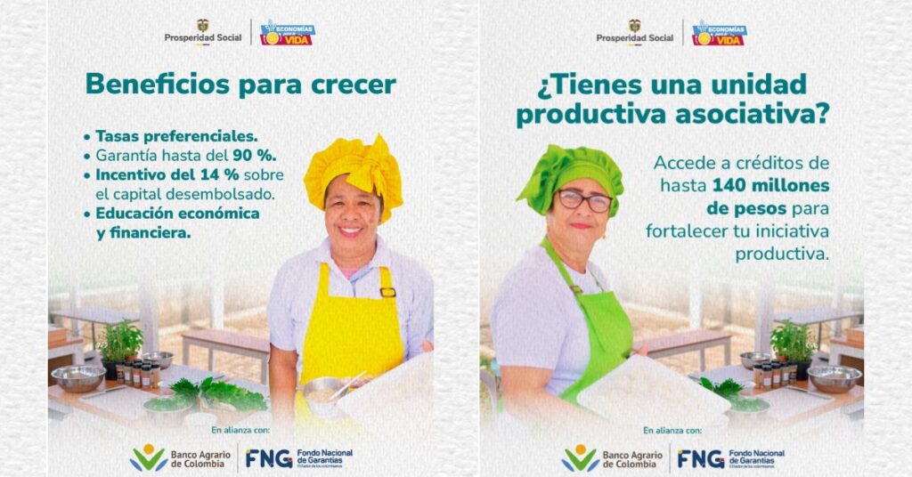 Emprendedores y productores del sector agropecuario solicitando créditos de Prosperidad Social y el Banco Agrario