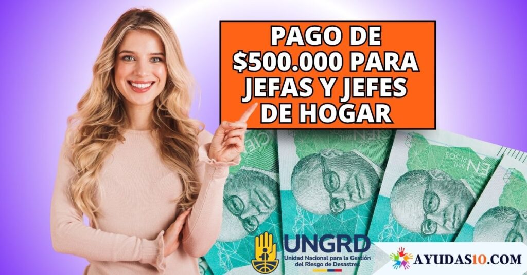Madre cabeza de hogar consultando con su cédula el pago del subsidio de la UNGRD
