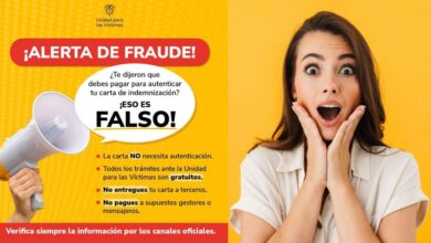 Alerta por estafa y falsa autenticación de la carta de indemnización de la Unidad para las Víctimas