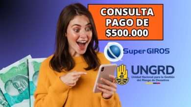 Ciudadano consultando en su celular la herramienta Ya llegó mi giro de SuperGIROS para el pago de 500 mil pesos