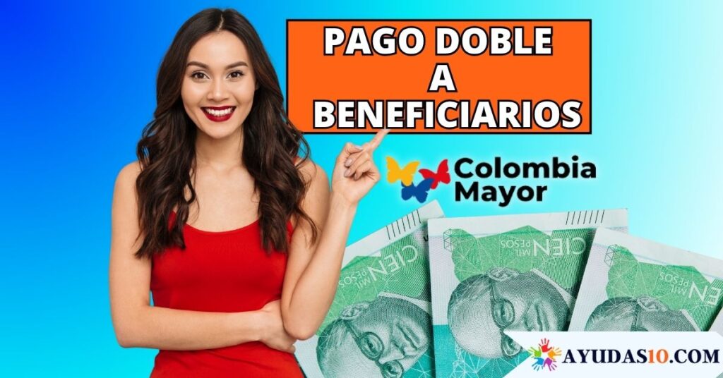 beneficiario de Colombia Mayor cobrando el giro doble en SuperGiros