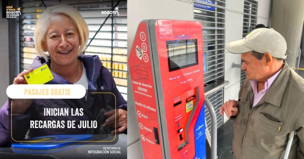 Beneficiarios activando pasajes gratis en TransMilenio con la tarjeta TuLlave