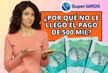 Persona consultando en su celular la razón por la que no le llegó el giro de 500 mil pesos de Prosperidad Social
