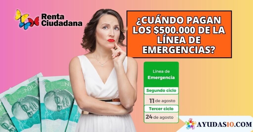 Cuándo pagan los 500.000 de la Línea de Emergencias de Renta Ciudadana