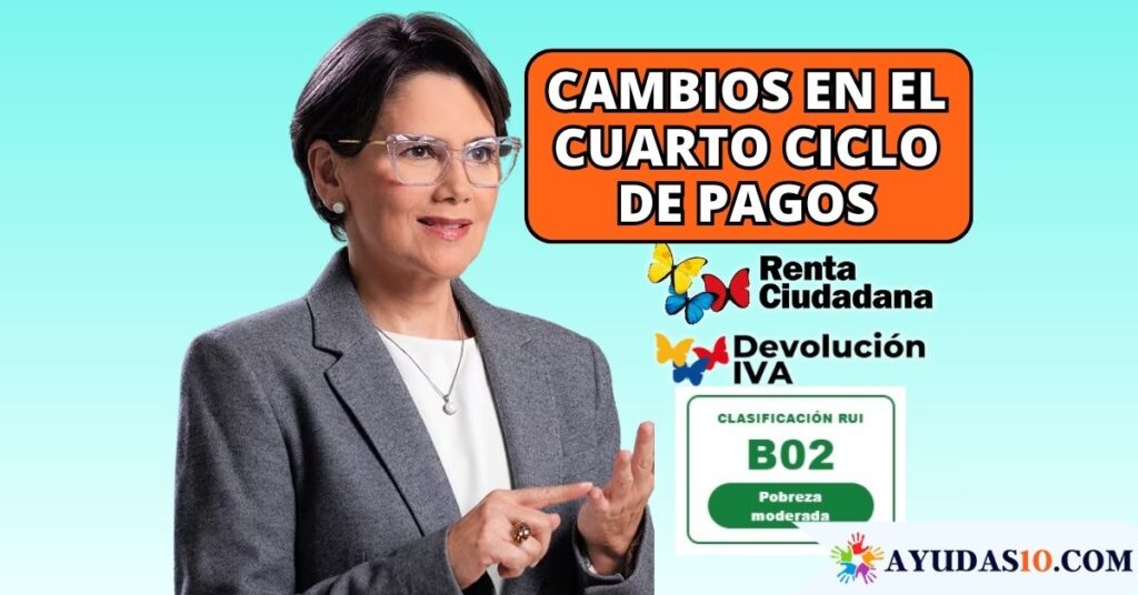 Sandra Suárez, directora de Prosperidad Social, explicando los cambios en el cuarto ciclo de pagos de Renta Ciudadana en Colombia