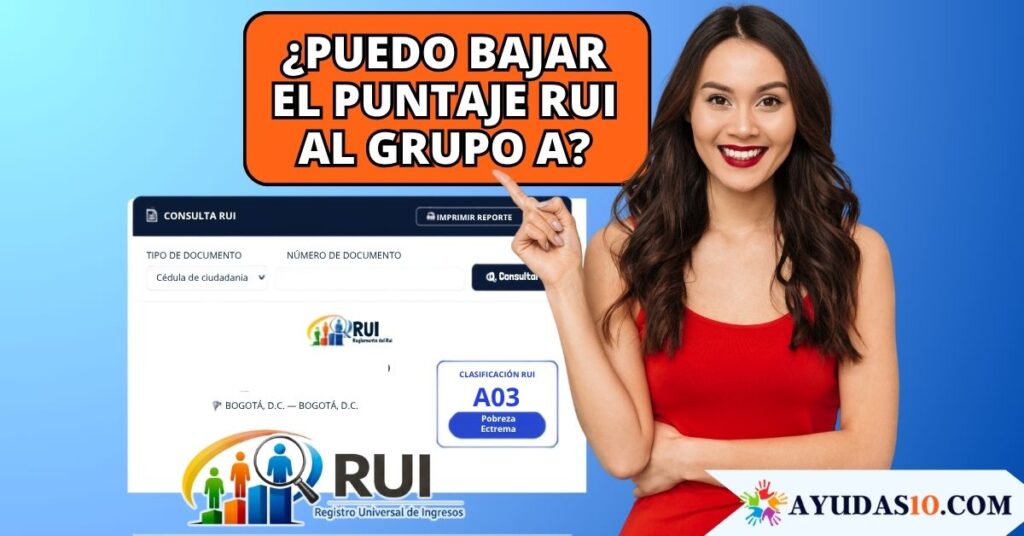 Ciudadano consultando su clasificación del Registro Universal de Ingresos (RUI) y los grupos A