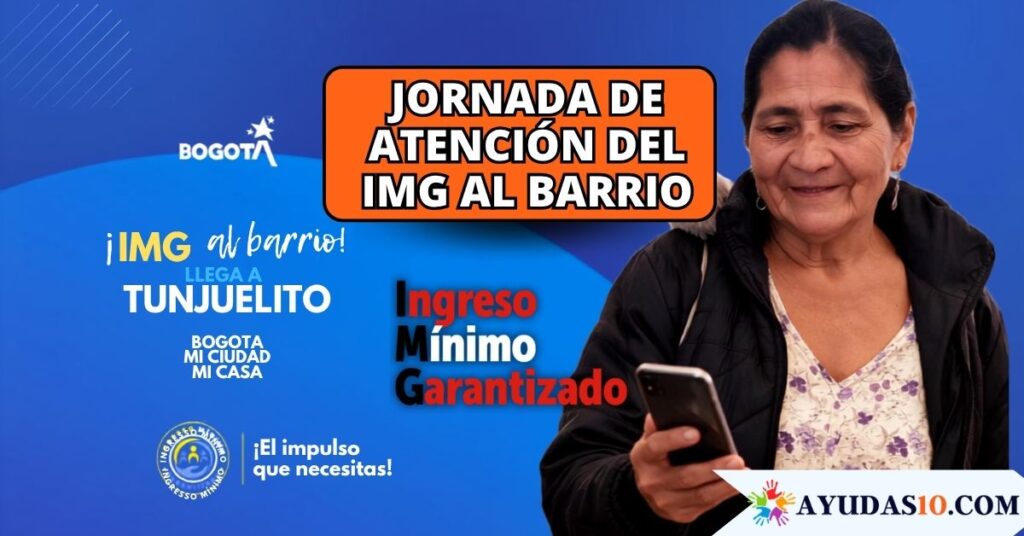 Ciudadanos recibiendo asesoría y orientación en una jornada descentralizada del Ingreso Mínimo Garantizado en Bogotá