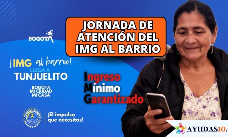 Ciudadanos recibiendo asesoría y orientación en una jornada descentralizada del Ingreso Mínimo Garantizado en Bogotá