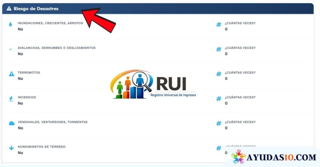 consultar damnificados en el rui