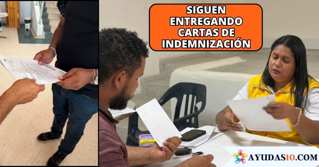 Víctimas del conflicto armado recibiendo sus cartas de indemnización administrativa