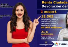 Hogares beneficiarios de Renta Ciudadana y Devolución del IVA consultando el pago en Bogotá