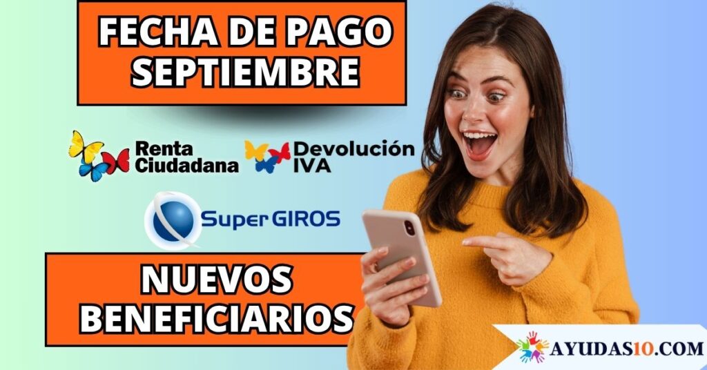 Ciudadana consultando las fechas de pago del cuarto ciclo de Renta Ciudadana y Devolución del IVA en un teléfono móvil