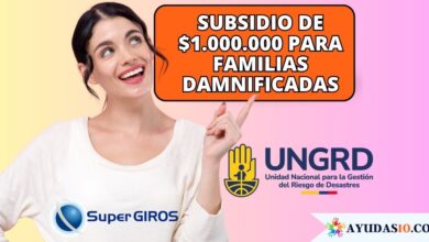 Subsidio de $1.000.000 para familias damnificadas