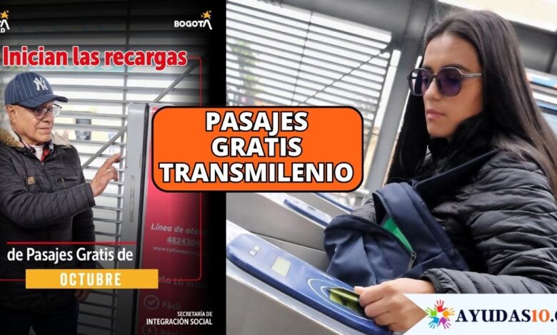 Usuario activando los pasajes gratis de TransMilenio con la tarjeta TuLlave en Bogotá