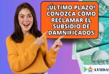 reclamando el subsidio económico para damnificados